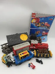 jouet lego train de marchandise voie ferrée electrique 9v 4563