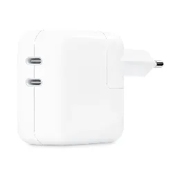 adaptateur secteur double port usb-c 35 w apple 35w dual usb - c port power adapter