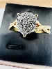 bague or motif forme poire pavé de diamants or 750 millième (18 ct) 2,61g