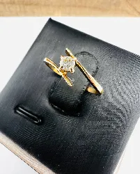 bague or solitaire diamant env 0,08ct or 750 millième (18 ct) 1,54g