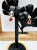 boucles d'oreilles 2 ors chacune ornée d'un rubis forme poire or 750 millième (18 ct) 2,28g