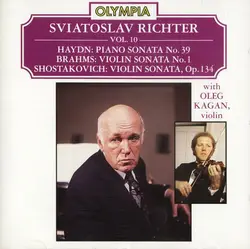 cd sviatoslav richter with oleg kagan, haydn / brahms / shostakovich - piano sonata no. 39 / violin sonata no. 1 / violin sonata o