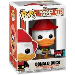 figurine funko! pop - la bande à picsou [disney] n°715 - donald duck (pompier) (43381)