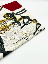 foulard/carré de soie hermès brides de gala rouge 90 x90 cm