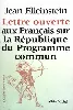 livre lettre ouverte aux français sur la république du programme commun