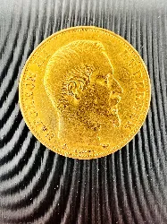 pièce d'or 20 francs napoléon iii tête nue 1860 or 900/1000 6,41g