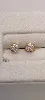 25055103 boucles d'oreilles puces plaqué or chacune ornée de 1 oxyde de 3mm