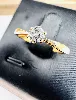 bague or solitaire ornée d'un diamant environ 0,16ct or 750 millième (18 ct) 1,42g
