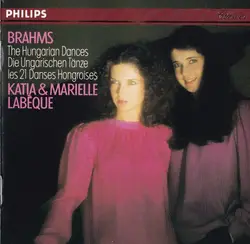 cd brahms - katia & marielle labèque - the hungarian dances = die ungarischen tänze = les 21 danses hongroises (1981)