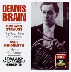 cd dennis brain, sawallisch, philharmonia orchestra – richard strauss / paul hindemith - the two horn concertos / horn concerto (1
