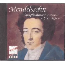 cd felix mendelssohn - bartholdy - symphonies n°4 'italienne', n°5' la réforme' (1990)