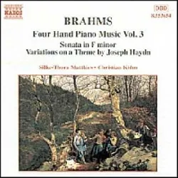 cd johannes brahms - four hand piano music vol. 3 - sonata in f minor, variations on a theme by joseph haydn (1998)