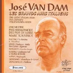 cd josé van dam - les grands airs italiens = the great italian arias = der grossen italienischen arien (1993)