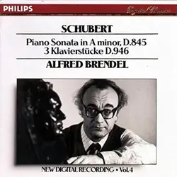 cd schubert, alfred brendel - piano sonata in a minor, d. 845 · 3 klavierstücke d. 946 (1989)