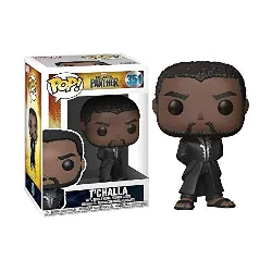 figurine funko! pop - marvel black panther - black panther tenue noire - t'challa - 351