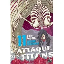 livre l'attaque des titans tome 11 - album - edition colossale