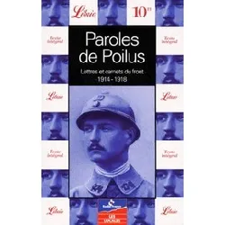 livre paroles de poilus