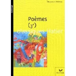 livre poèmes 3e - poche