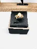 bague or ornée d'une perle de culture or 750 millième (18 ct) 3,45g