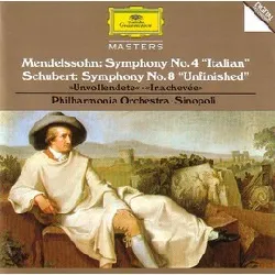 cd felix mendelssohn - bartholdy - schubert: symphony no.8 'unfinished' mendelssohn: symphony no.4 'italian'