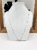 collier or blanc pendentif orné de 3 saphirs or 750 millième (18 ct) 2,13g