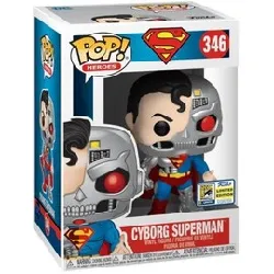 figurine funko! pop - heroes cyborg superman n° 346 + protector