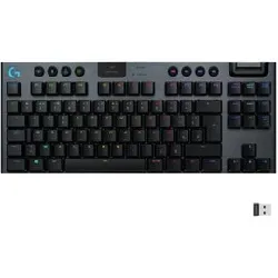 logitech gaming g915 tkl - clavier - backlit - usb, bluetooth, lightspeed - azerty - français - commutateur : gl tactile - carbone