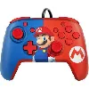 manette filaire pdp faceoff de luxe+ audio mario pour nintendo switch