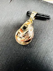 pendentif 2 ors motif tressé or 750 millième (18 ct) 1,02g