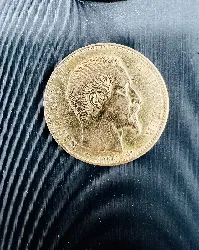 pièce or 20 francs napoléon iii tête nue 1859 a or 900/1000 6,43g