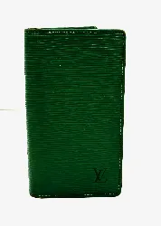 porte carte louis vuitton cuir epi vert