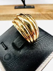 bague bombée en or 5 rangs or 750 millième (18 ct) 6,92g