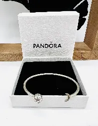 bracelet jonc pandora ouvert lune & étoiles