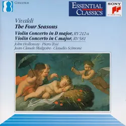 cd vivaldi - john holloway - piero tosi - jean - claude malgoire - claudio scimone - the four seasons - violin concerto in d major