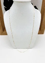 chaîne fiine maille forçat or 750 millième (18 ct) 1,07g