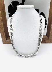 collier 4 brins maille palmier argent 925 millième (22 ct) 22,39g