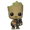 figurine funko! pop - marvel les gardiens de la galaxie - groot avec une bombe - n°263