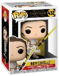 figurine funko! pop - star wars 9 : l'ascension de skywalker n°432 - rey sabre laser jaune (51482)
