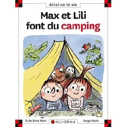 livre max et lili font du camping - poche
