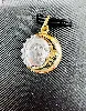 pendentif lune et soleil en 2 ors or 750 millième (18 ct) 1,10g