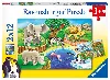 puzzle puzzles 2x12 p - les animaux du zoo