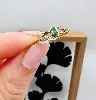 bague 2 ors centrée d'une émeraude or 750 millième (18 ct) 1,03g