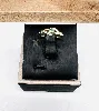 bague 2 ors centrée d'une émeraude or 750 millième (18 ct) 1,03g