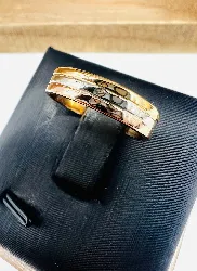 bague alliance en 3 ors or 750 millième (18 ct) 3,42g