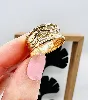 bague bandeau motif vague or 750 millième (18 ct) 1,52g