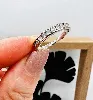 bague demi-alliance américaine orné de 11 diamants  or 375 millième (9 ct) 1,78g