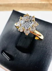 bague oxydes fleur en oxydes or 750 millième (18 ct) 1,89g