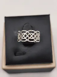 bague tressée argent 925 millième (22 ct) 3,31g