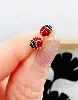 boucles d'oreilles puce en or coccinelles or 750 millième (18 ct) 0,48g