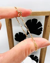 bracelet fine maille figaro or 750 millième (18 ct) 1,51g